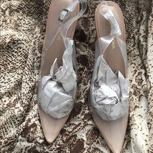 Brand New Fashion Nova Clear Sling Back Heels